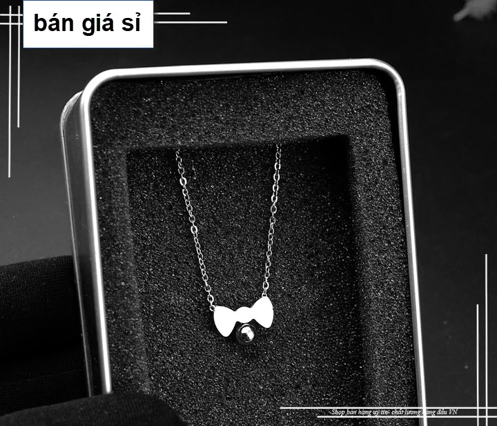 [HCM][Giá Hủy DIệt] [Dây Chuyền Nữ Bán Chạy Nhất] Dây chuyền inox nữ Nơ và Bi
