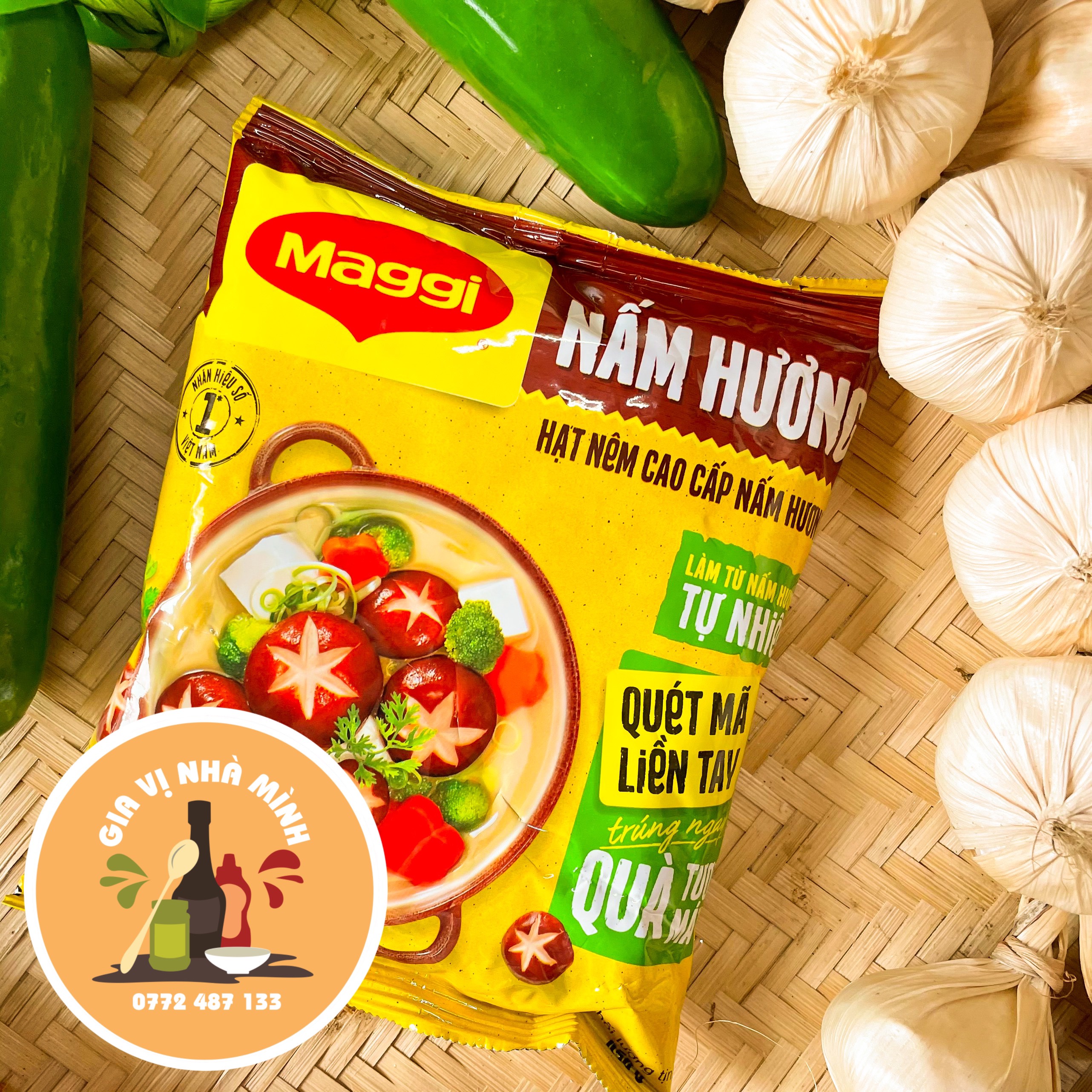 Hạt nêm nấm hương maggi chay gói - 400gr