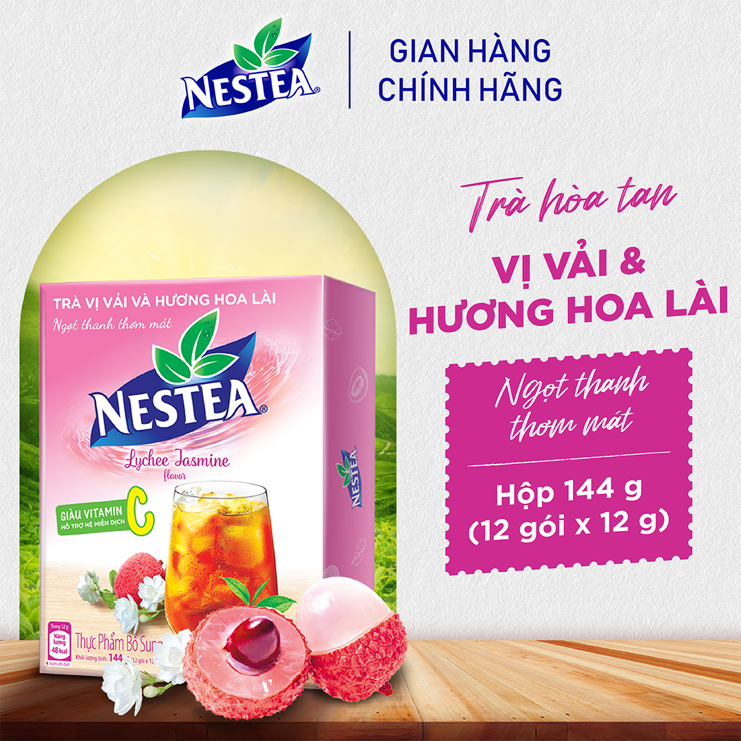 [ƯU ĐÃI THÁNG 6] Trà NESTEA vị Vải & Hương Hoa Lài (1 gói x 1g)