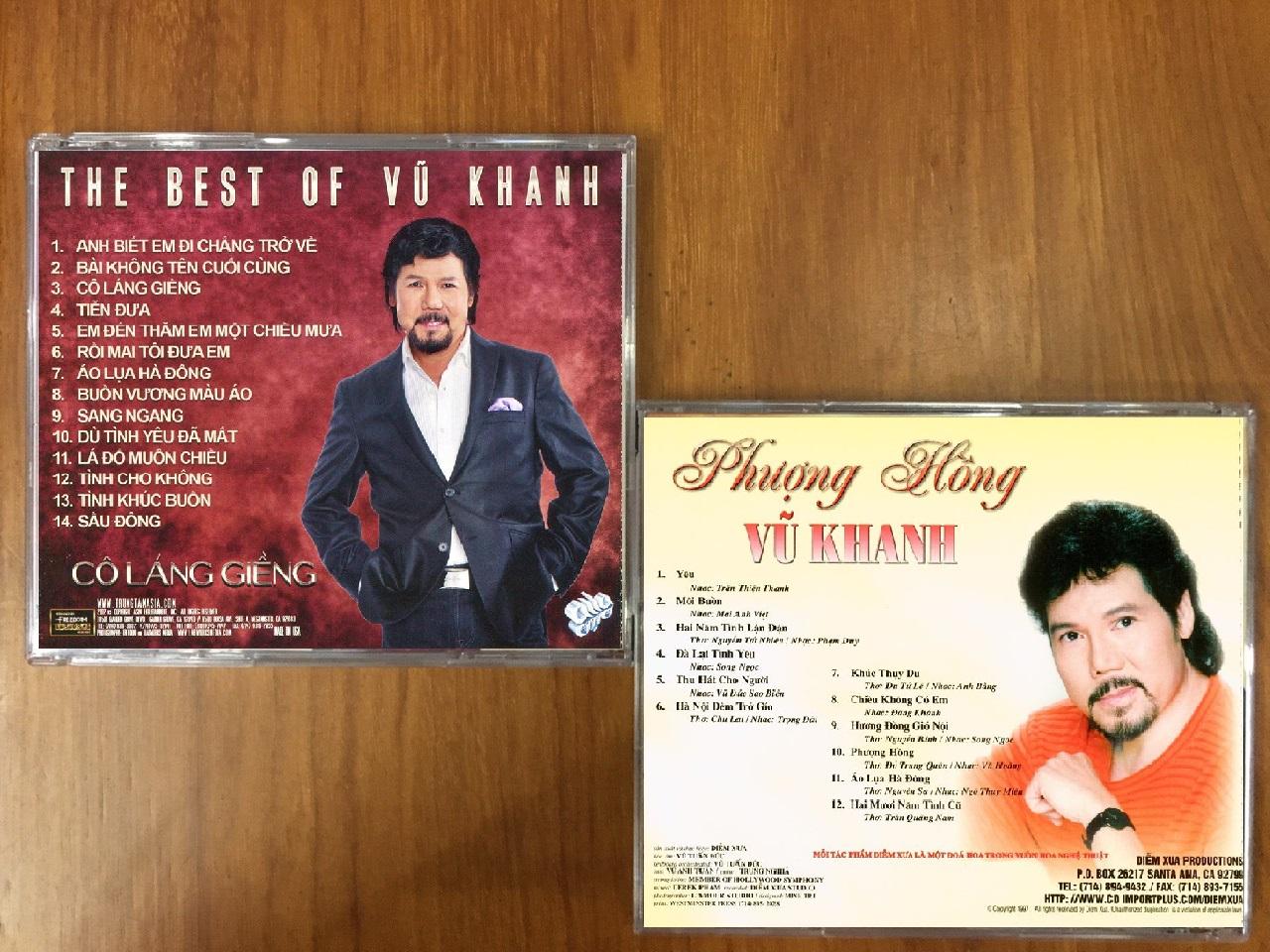 [MDCD] 2 Đĩa CD Nhạc Vũ Khanh chọn lọc