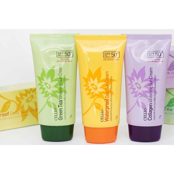 Kem chống nắng trắng da Cellio Collagen 70g