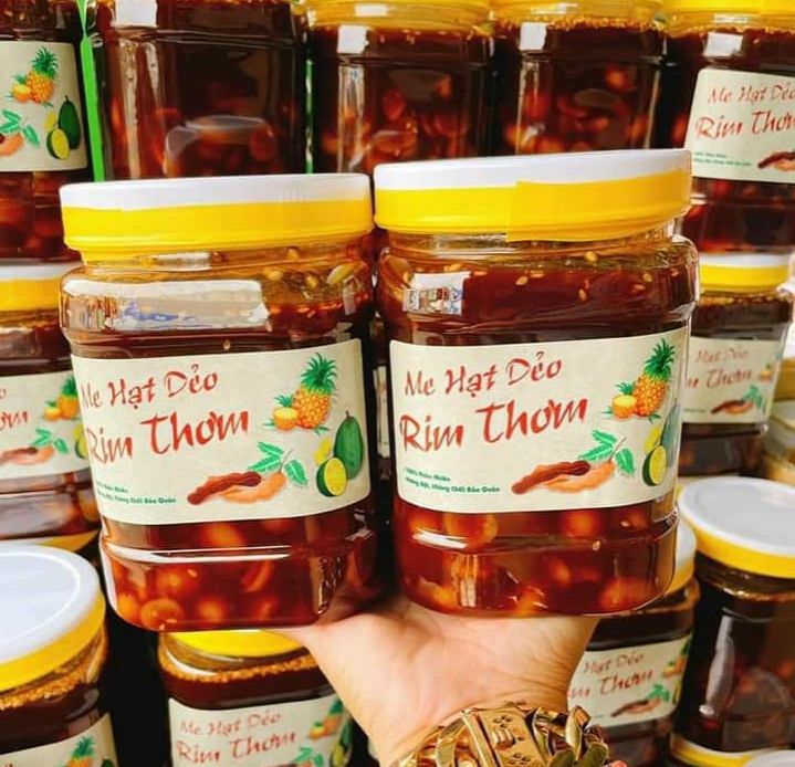 Hủ 1Kg Đá me hạt dẻo rim thơm mè siêu ngon - đồ ăn vặt