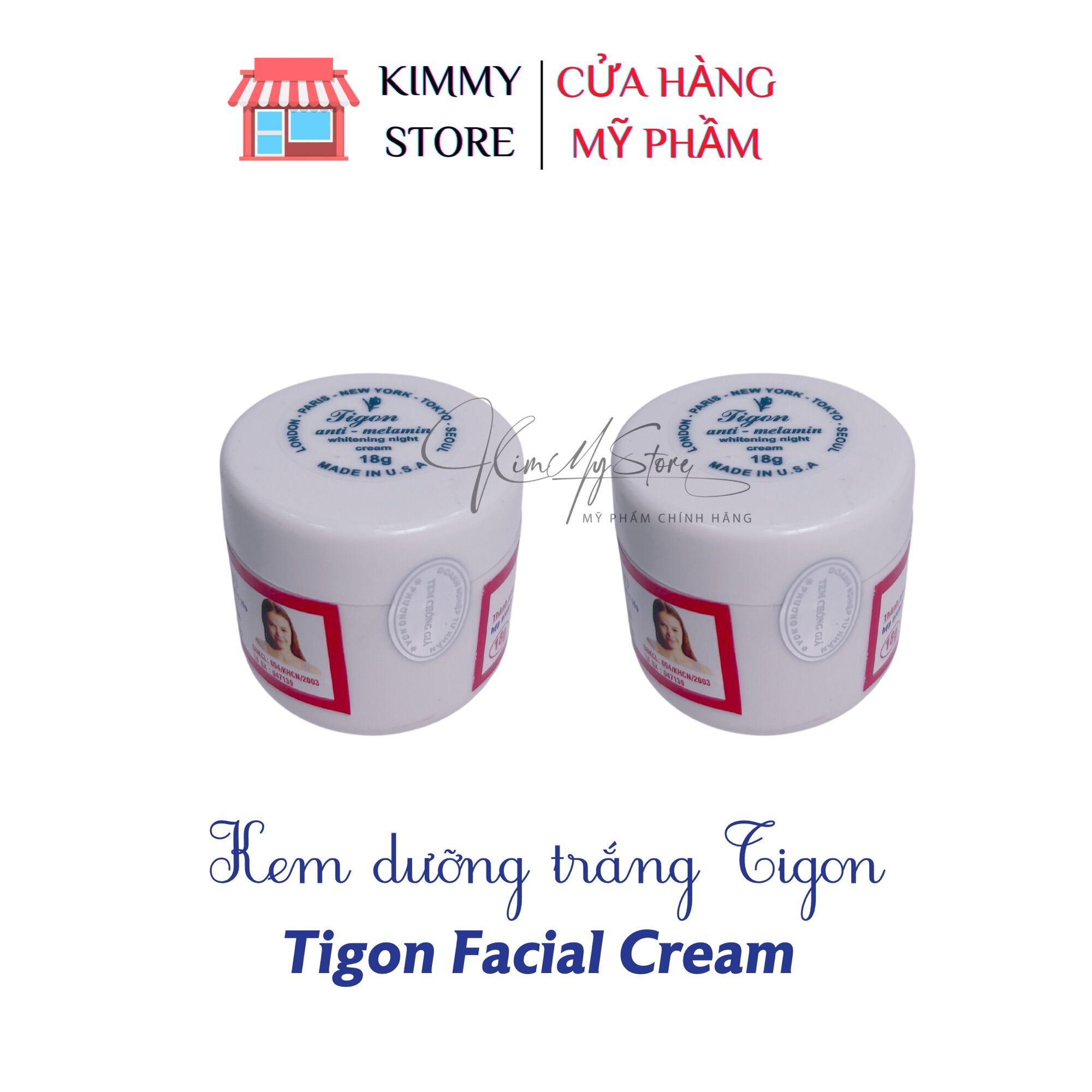 kem trắng da tigon 18g