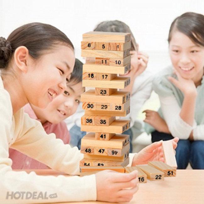 Bộ đồ chơi rút gỗ 54 thanh loại to