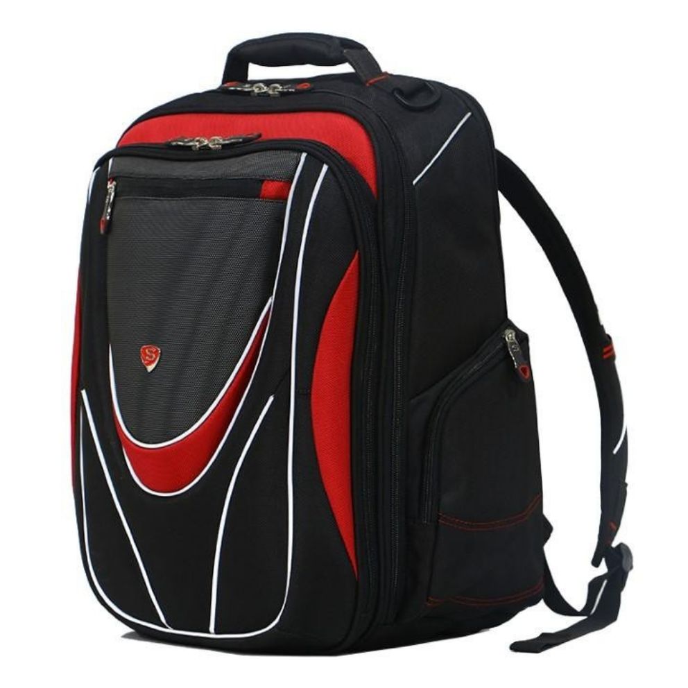 [HCM]Balo Laptop Sakos Lamborghini i17 - Đỏ - Chất Liệu: Vải Polyester -
