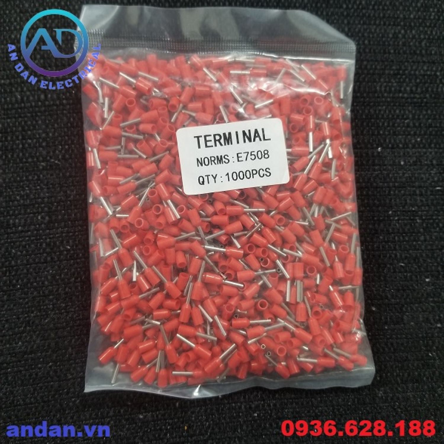 Đầu cốt pin rỗng, cos kim đơn E0508 E7508 E1008 E1508 E2508 E4009 E6012 E10-12 E16-12 E25-16 E35-16 E50-20, E70-20