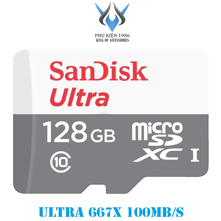 Memory card microSDXC SanDisk Ultra 32GB / 64GB / 128GB 667X100MB/s (gray)
