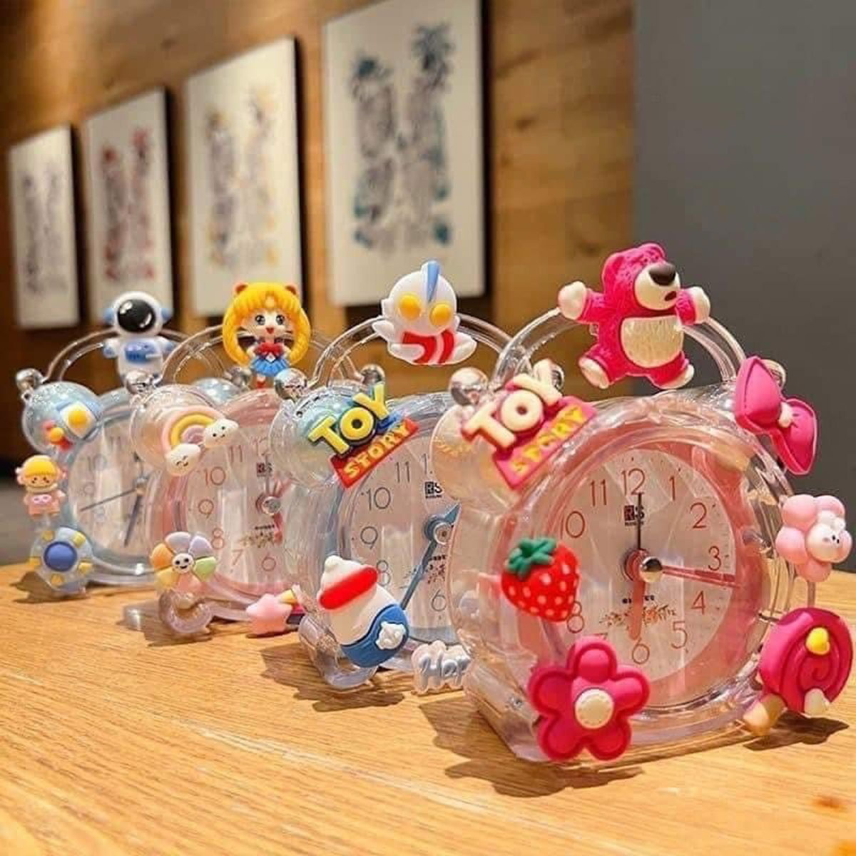 Đồng hồ báo thức hình thú dễ thương-HT