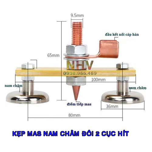 [HCM]Kẹp Mas nam châm đôi (loại 2 cục hít)