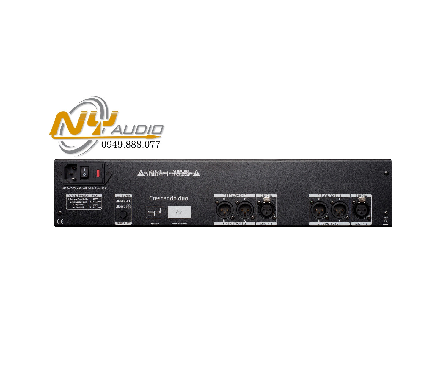 đầu chỉnh âm SPL Crescendo Duo 2-channel Mic Preamp