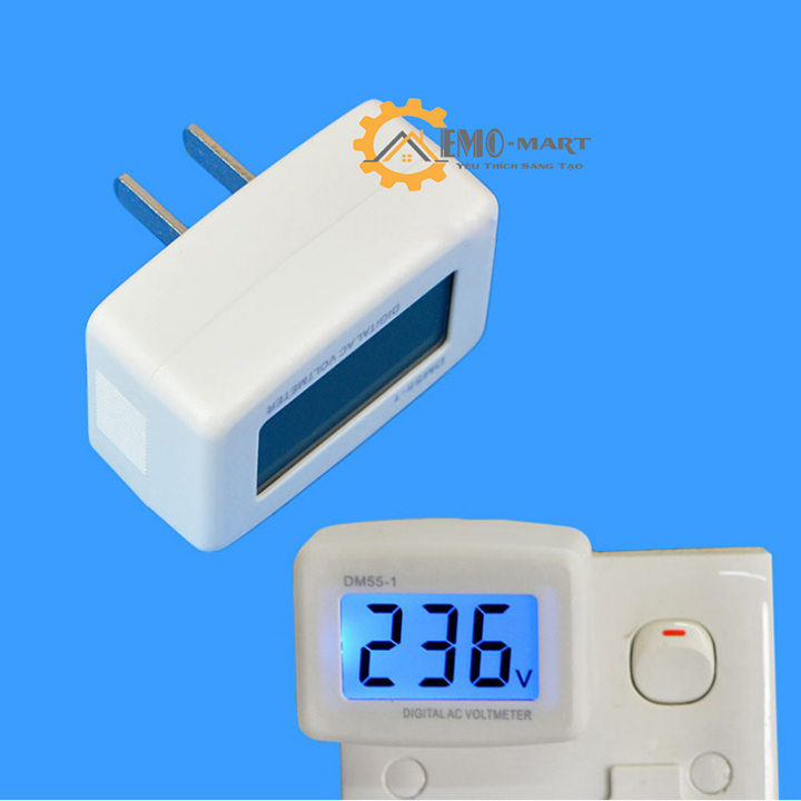 Đồng hồ đo điện áp cắm điện phát sáng cao cấp