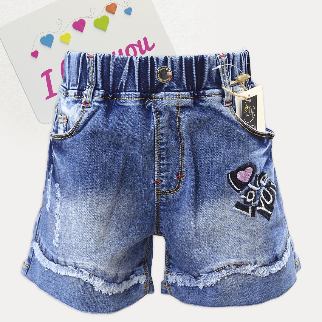 Quần short jean thun cho bé gái size đại