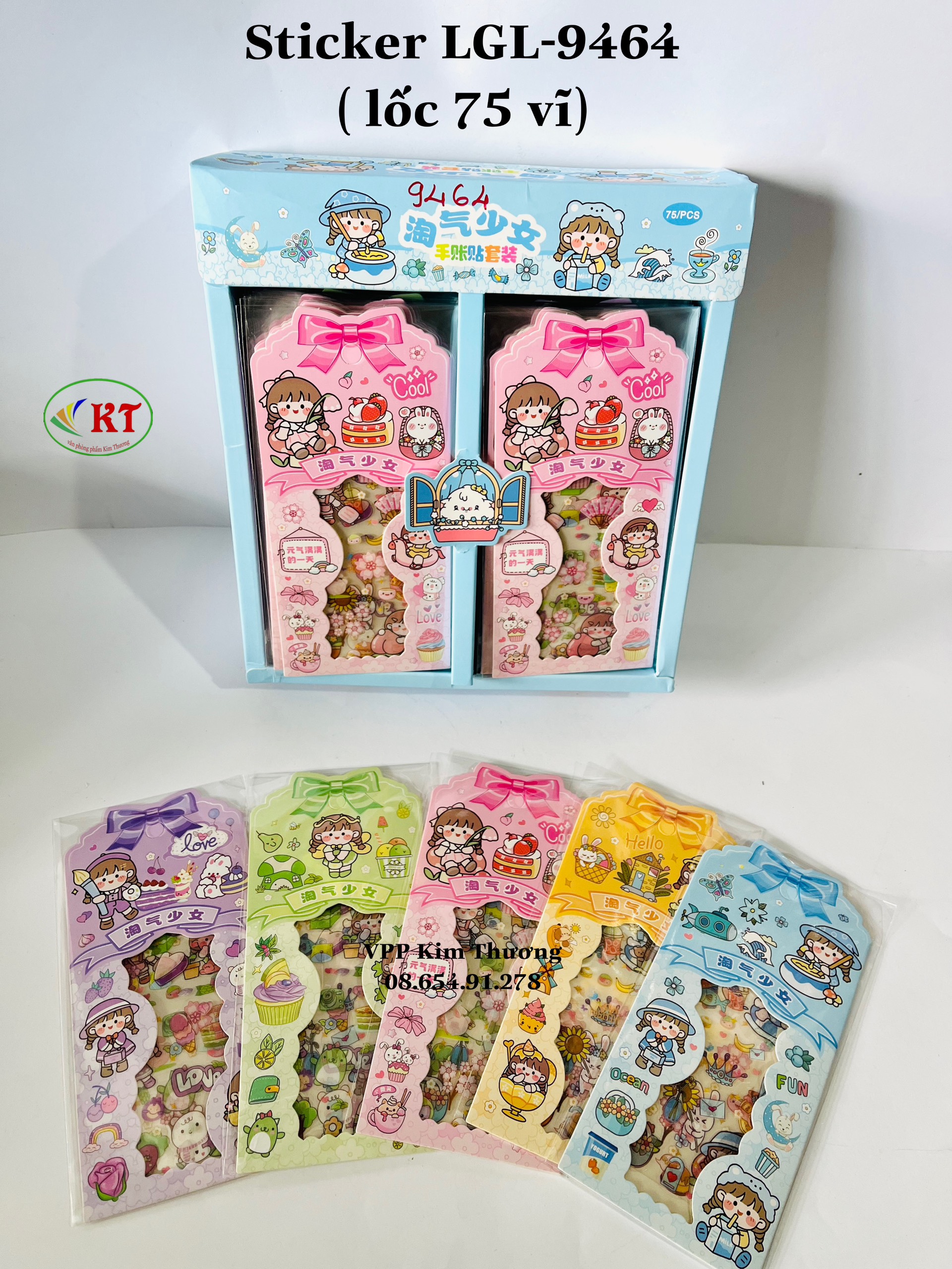Combo 5 xấp sticker trong trang trí LGL-9464