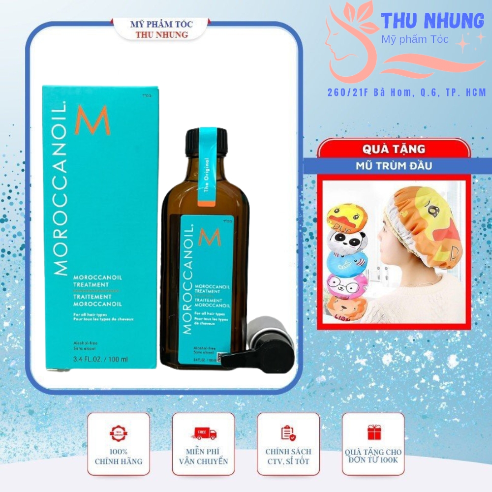 [+Tặng mũ trùm]Tinh dầu Moroccanoil Treatment phục hồi tóc khô xơ