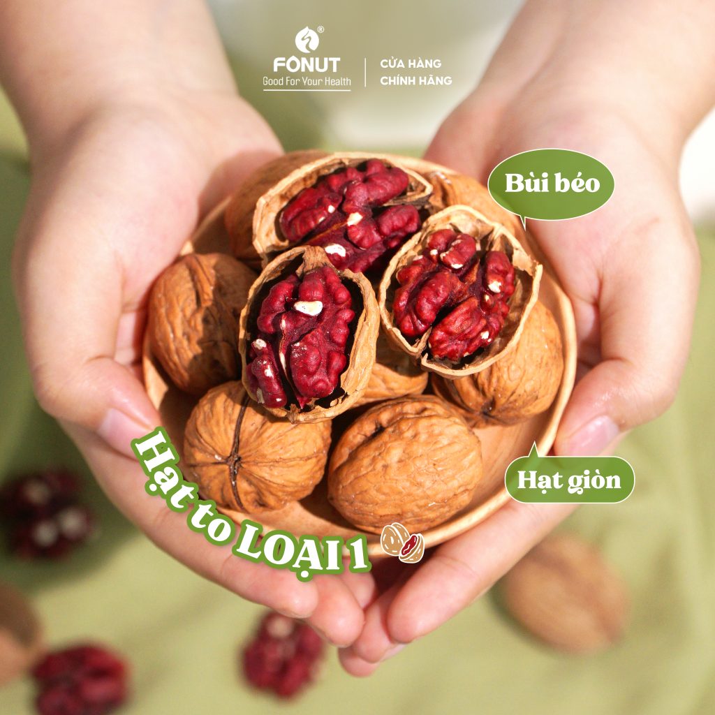 Hạt Fonut-Hạt óc chó đỏ Mỹ còn vỏ 500g