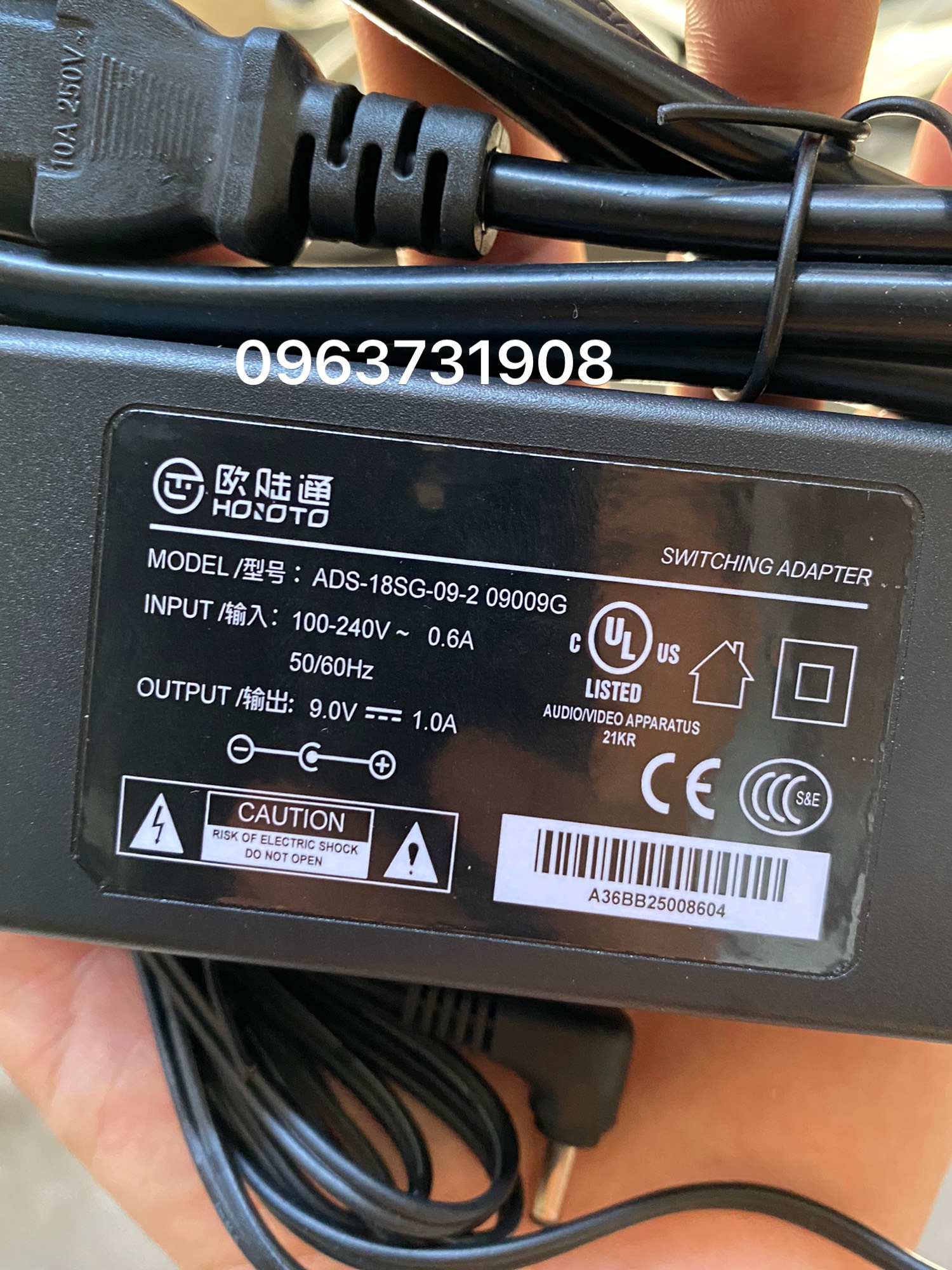 Bộ sạc cho máy pos s90 9v 1a chính hãng