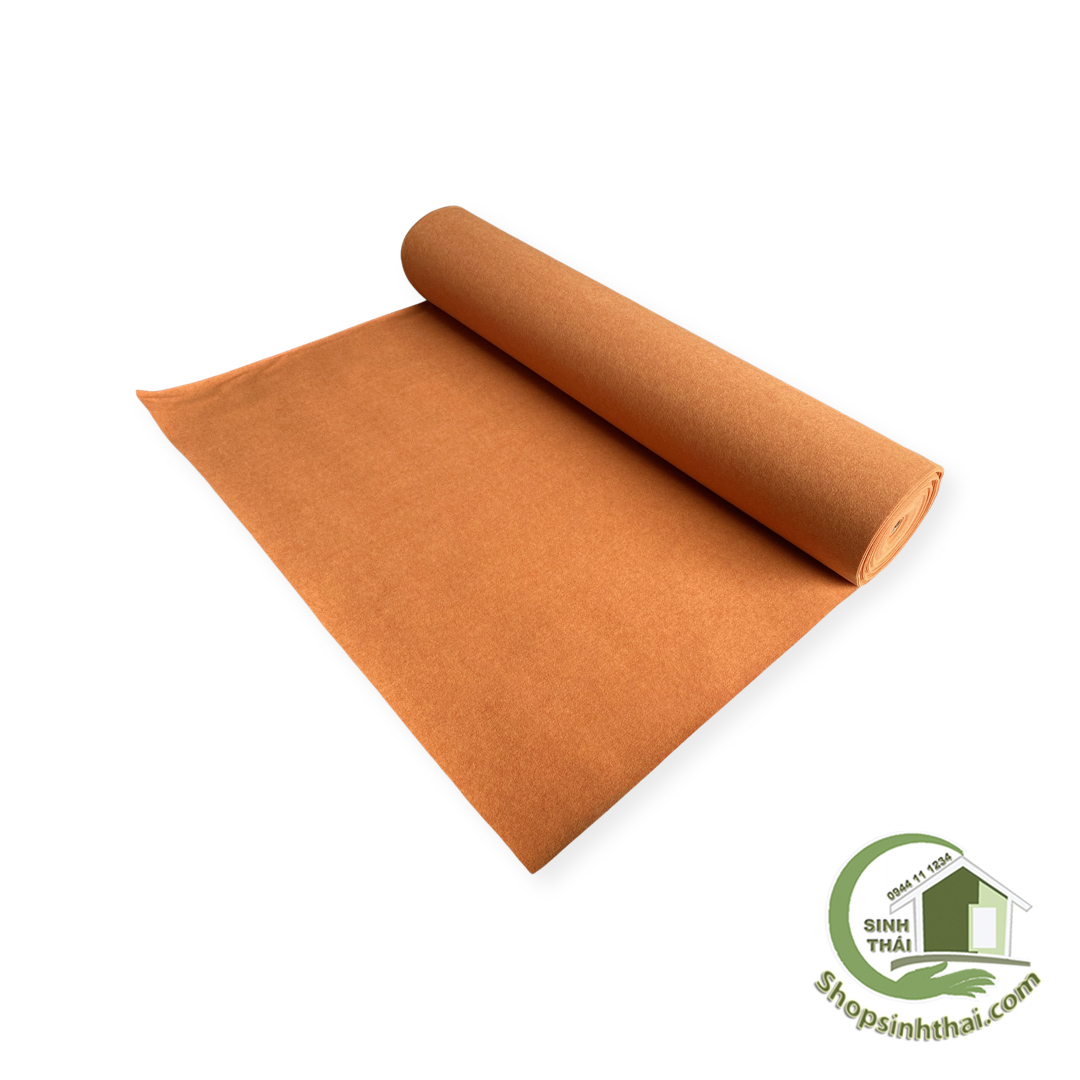 Thảm nỉ lót trải sàn màu cam - 1m²