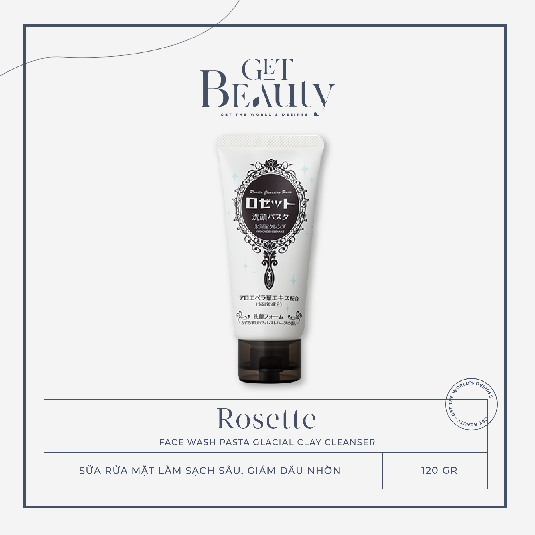 [HCM]SỮA RỬA MẶT ROSETTE FACE WASH 120G