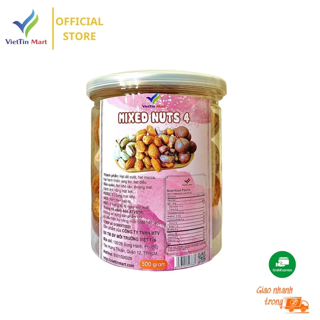 Combo mix 4 loại hạt viettin mart 250g/ 150g