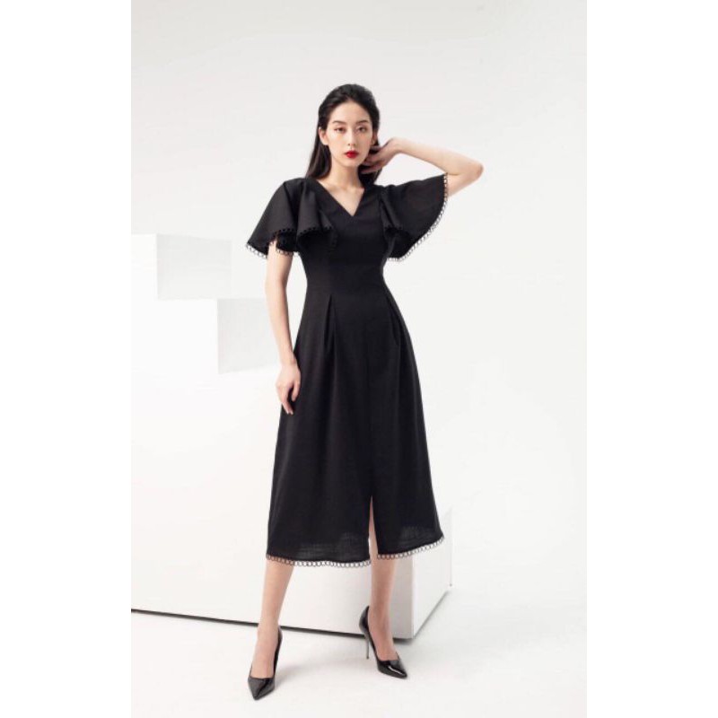 Đầm tiểu thư tay cánh tiên xoè maxi