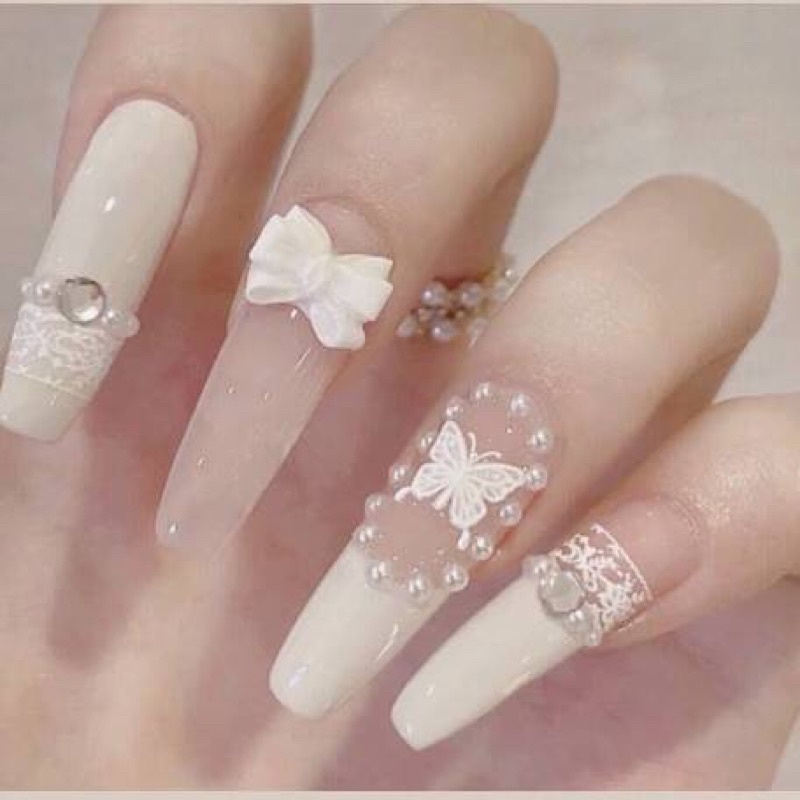 Khay ngọc nửa tròn mix đủ size trang trí móng