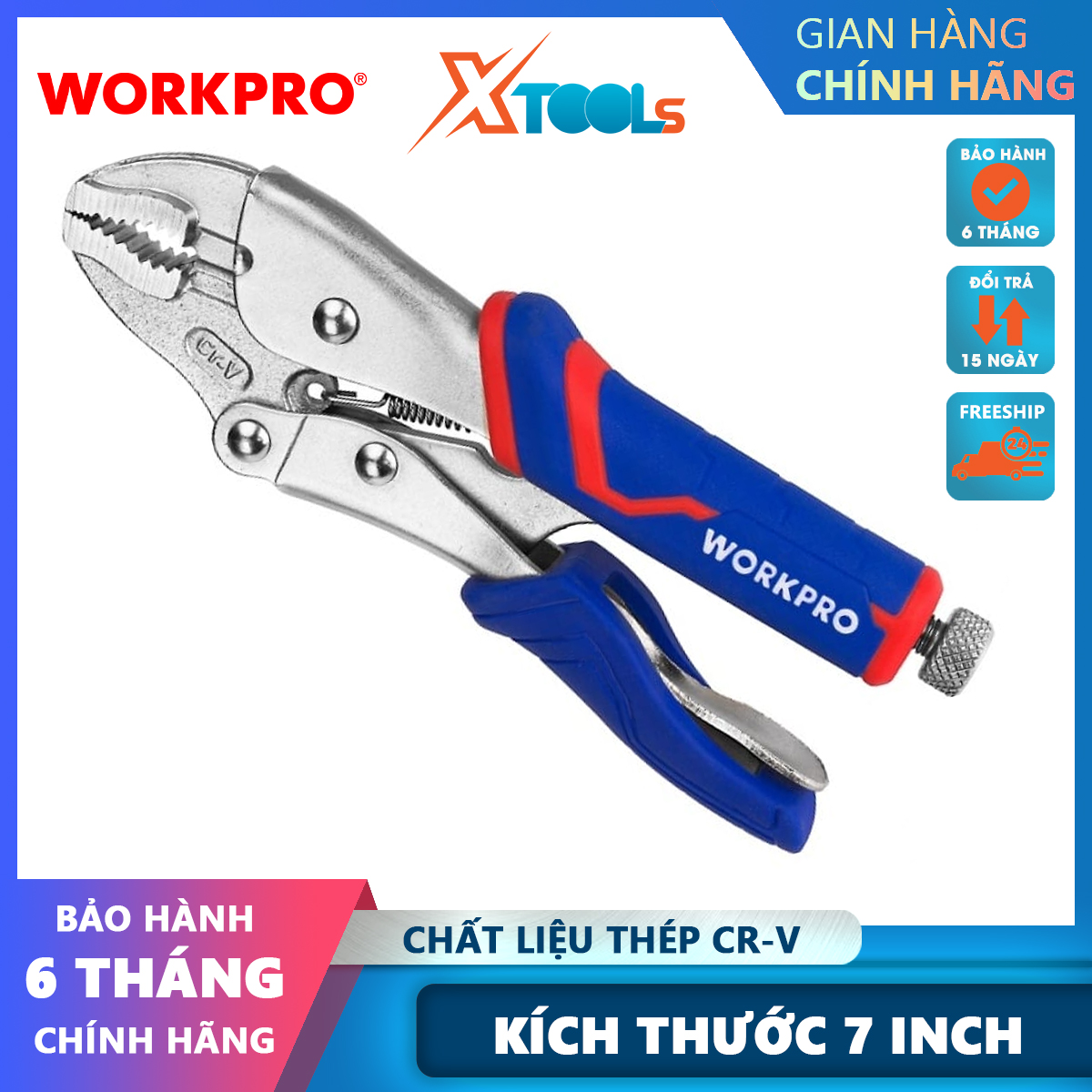 Kìm bấm bằng thép cr-v 7 inch 180mm workpro