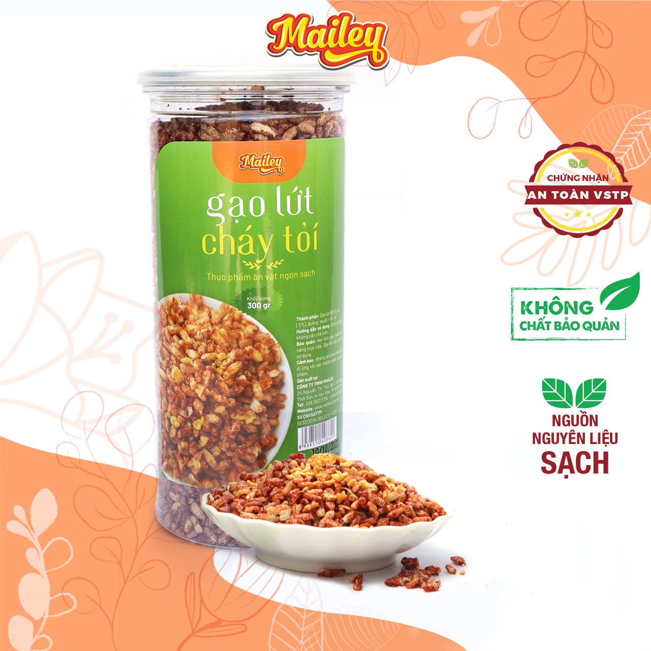 Instant garlic brown rice mailey 300g