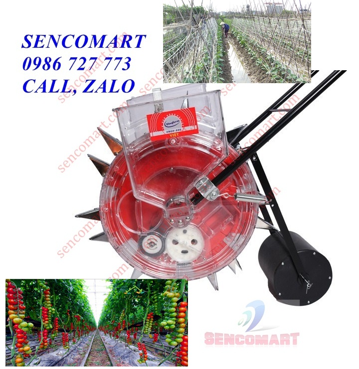 Máy gieo hạt ngô và bón phân đẩy tay VNGH-999, máy gieo các loại hạt