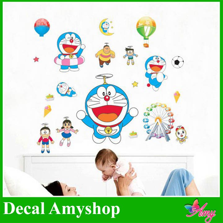 [HCM]Decal Dán Tường Doremon 2 - Stickers Doremon - Hình Dán Doremon Tại Hcm