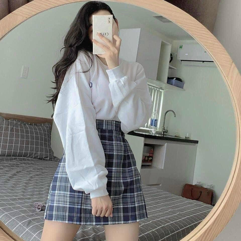 Sét áo Cautio + chân váy kẻ HSU0321