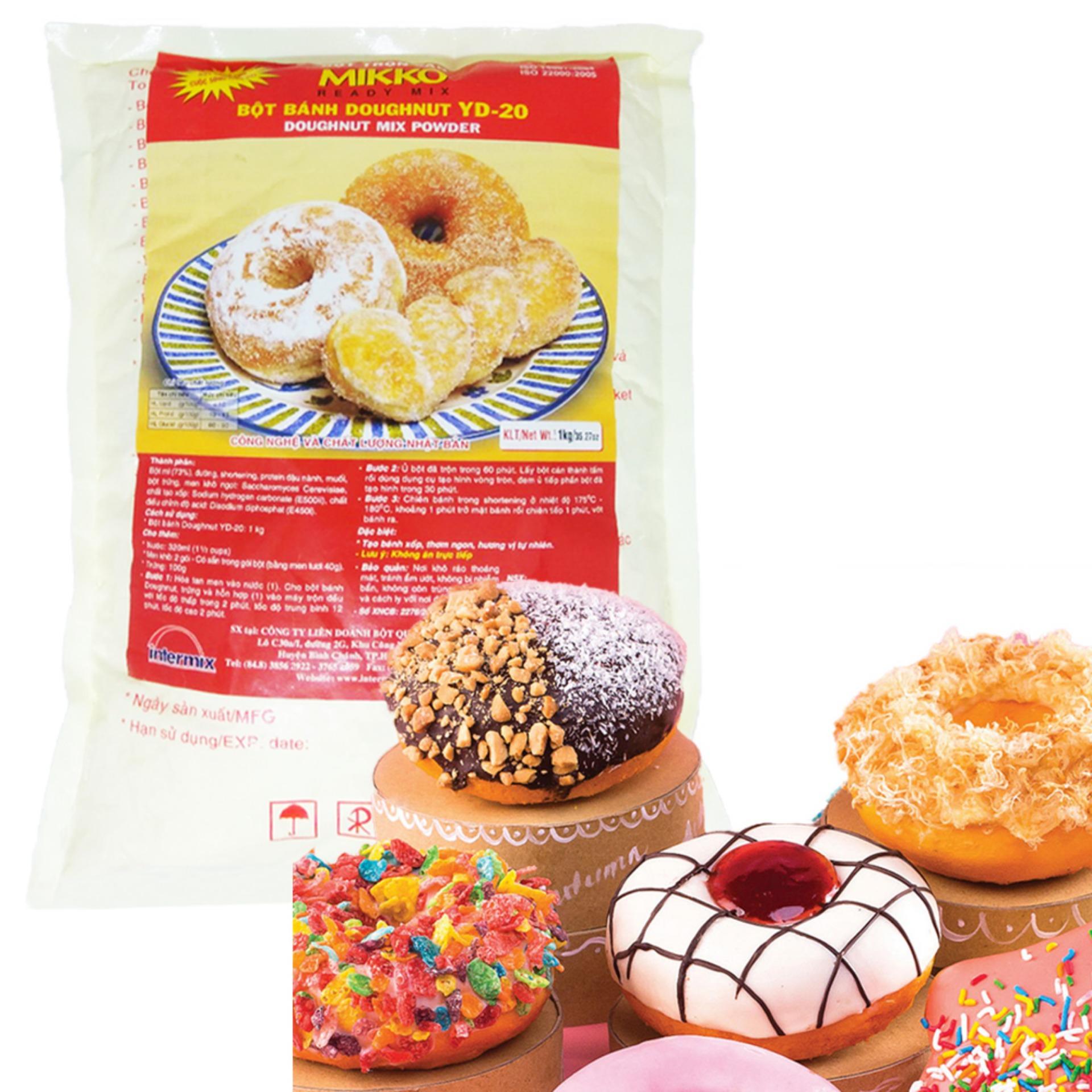 Bột Bánh Doughnut Mikko 1Kg (Date mới, HSD 6 đến 12 tháng)