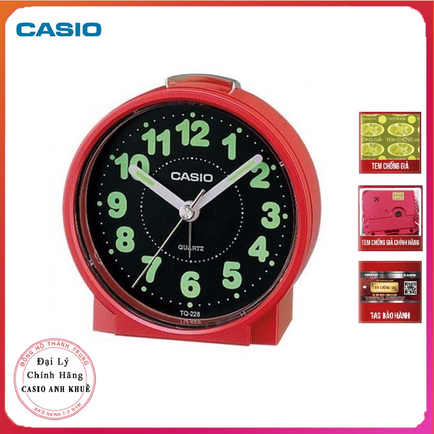 Đồng hồ để bàn Casio TQ-228-4DF báo thức ( Kích thước 8.6 cm )