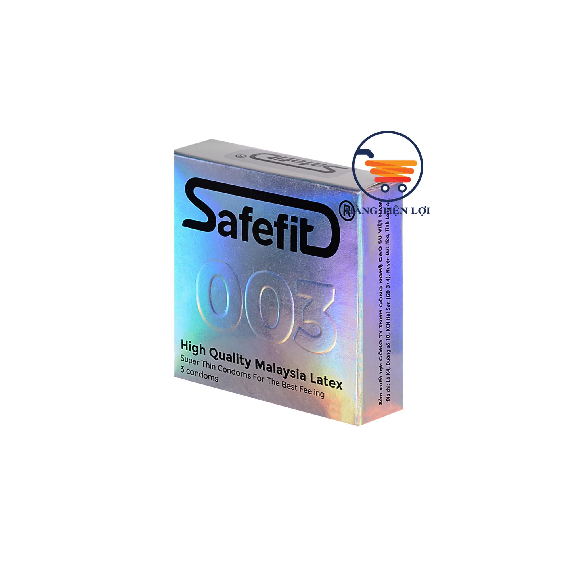 Bao cao su cực siêu mỏng Safefit 0.029mm - 03 chiếc