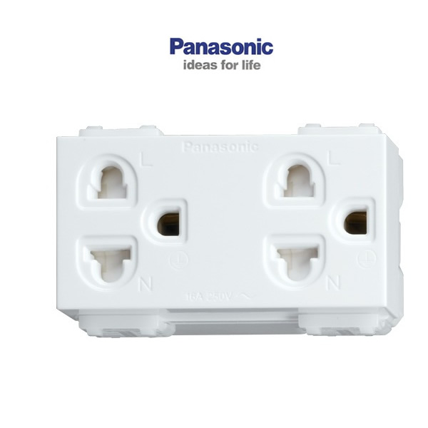 Ổ cắm đôi 3 chấu Panasonic WEV1582SW