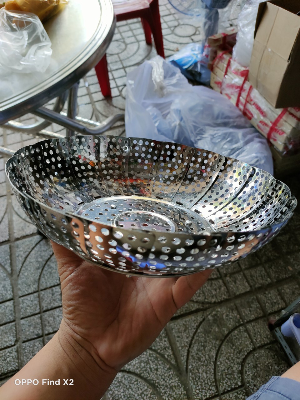 [HCM]Vĩ hấp xòe Inox có chân