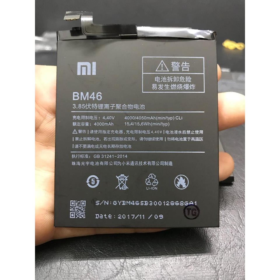 Pin Xiaomi Redmi Note 3 ( BM46 ) zin mới, bảo hành 6 tháng