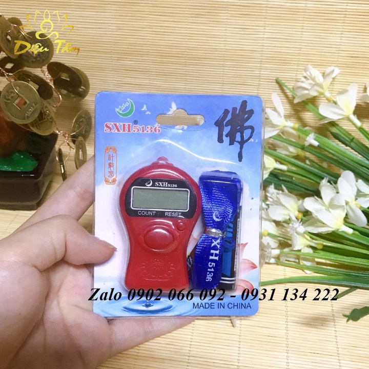 Máy đếm niệm phật mini tiện dụng có dây đeo cổ