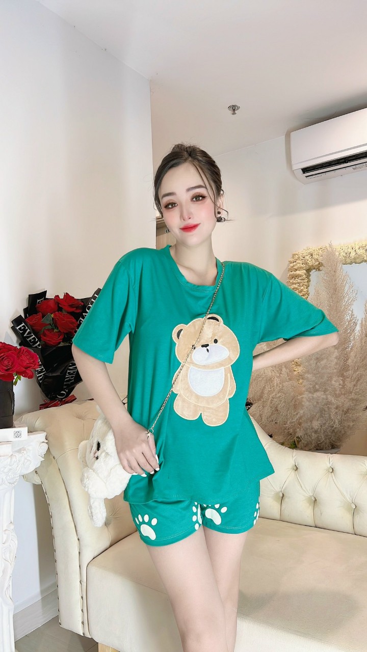 Đồ bộ nữ đồ bộ mặc nhà bộ đồ lửng form rộng bigsize