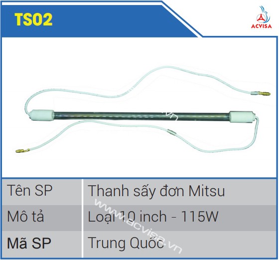 Thanh Sấy Tủ Lạnh MITSU 10" đơn