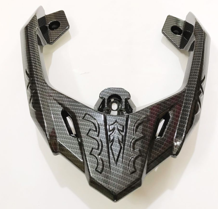 Ốp Cảng Sau Tay Dắt Cho Xe AirBlade 2020-2021 (125-150) mạ crom trắng và sơn đen cacbon Cao Cấp - Hàng Cty