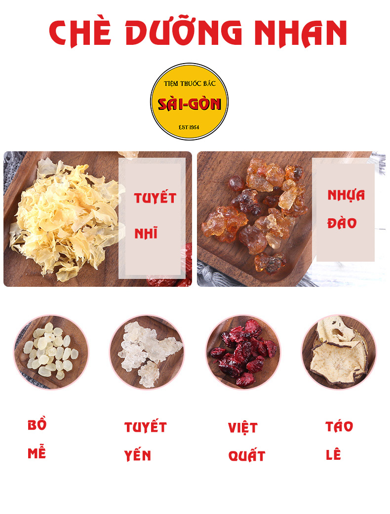 [HCM]Chè Dưỡng Nhan - Set Nấu 2 người ăn