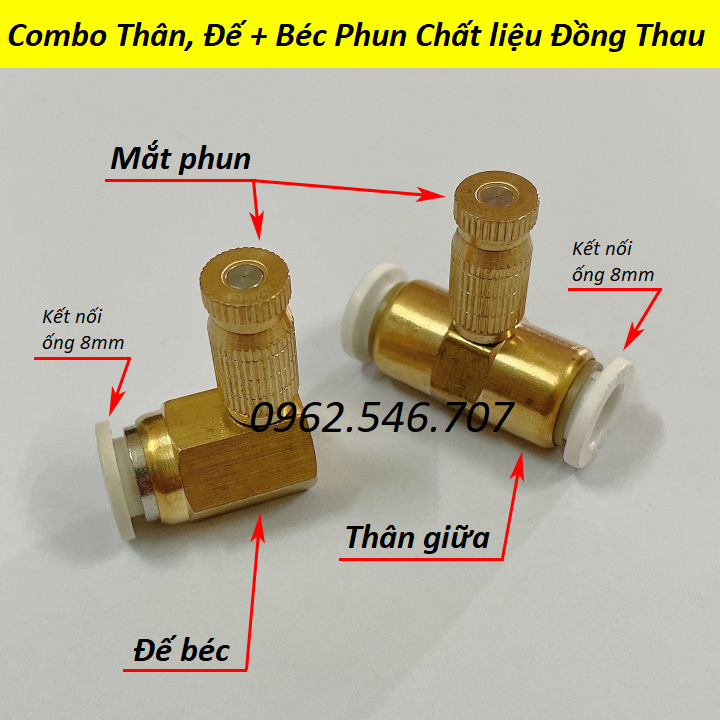 Bộ béc phun sương (Thân, Đế + Mắt Đồng)