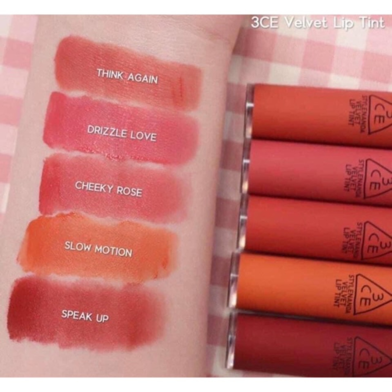 [New Color] Son Kem Lì 3CE Velvet Lip Tint Mẫu Mới [Go Now - Know Better - Absorbed - Simply Speaking - Slow Motion]