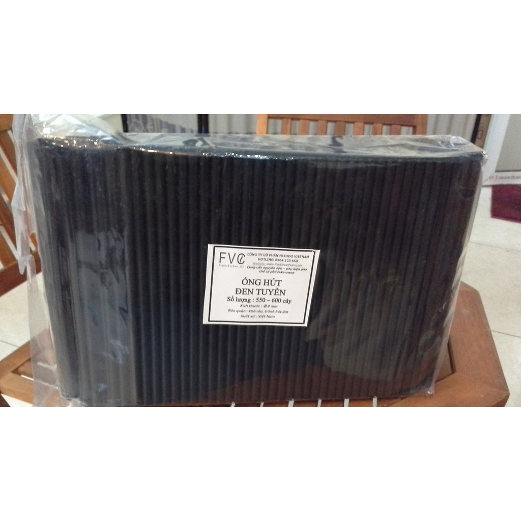 [HCM]Ống Hút Cafe Phi 6 Màu Đen - 500g