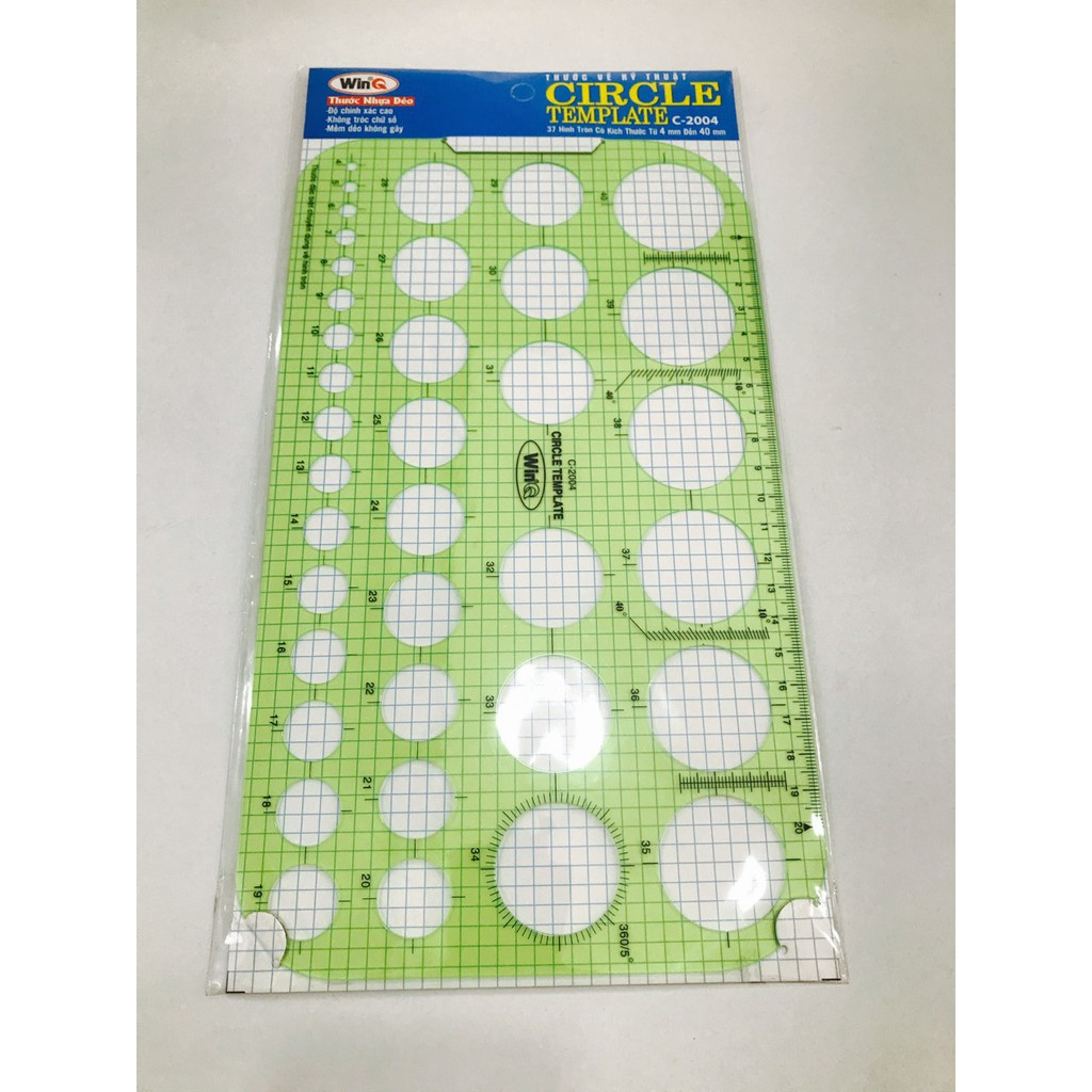 [ Tc Art ] Thước Tròn, Thước Vẽ Kỹ Thuật, Circle Template Ruler C-2004