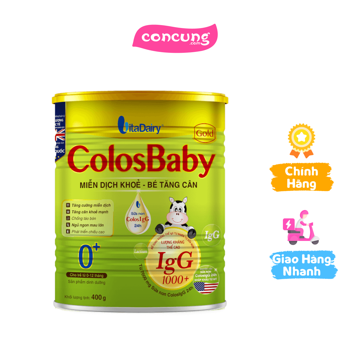 Spdd cho trẻ 0-12 tháng colosbaby gold 0+ 400g - s