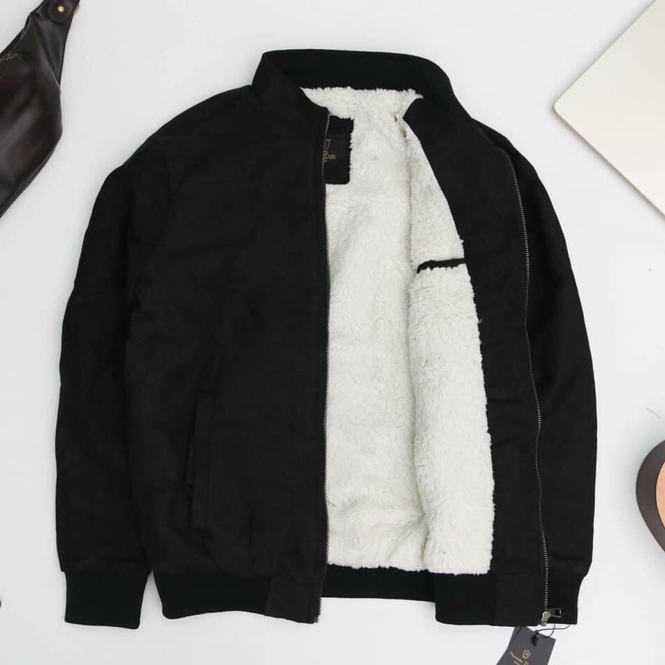 Áo Khoác Da Lộn Nam Lót Lông Cừu Cổ Cao Bomber Đẹp Cao Cấp Hàng Hiệu Mặc  Thu Đông Siêu Ấm Áp | Lazada.Vn
