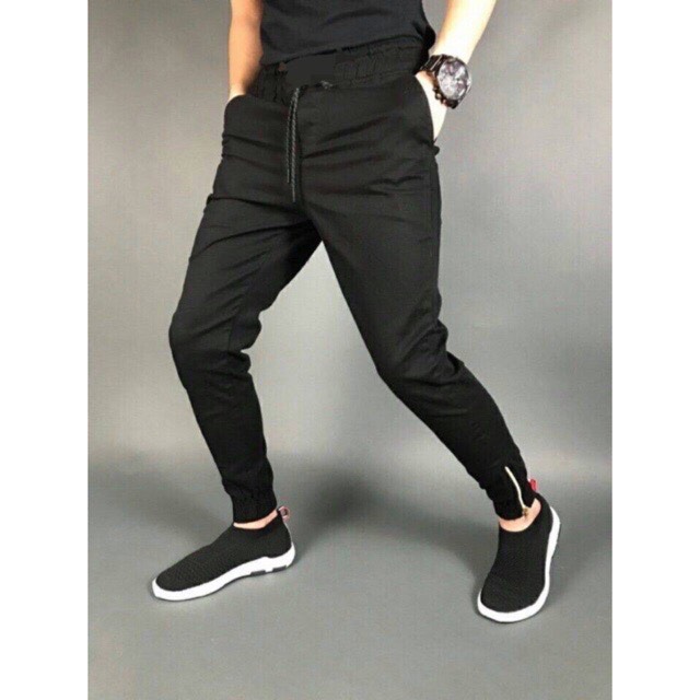 [HCM]Quần Jogger Kaki Nam Nữ Khóa Zip Unisex