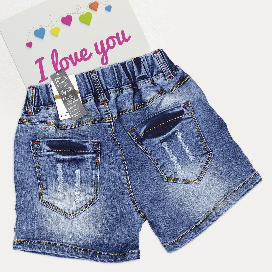 Quần short jean thun cho bé gái size đại