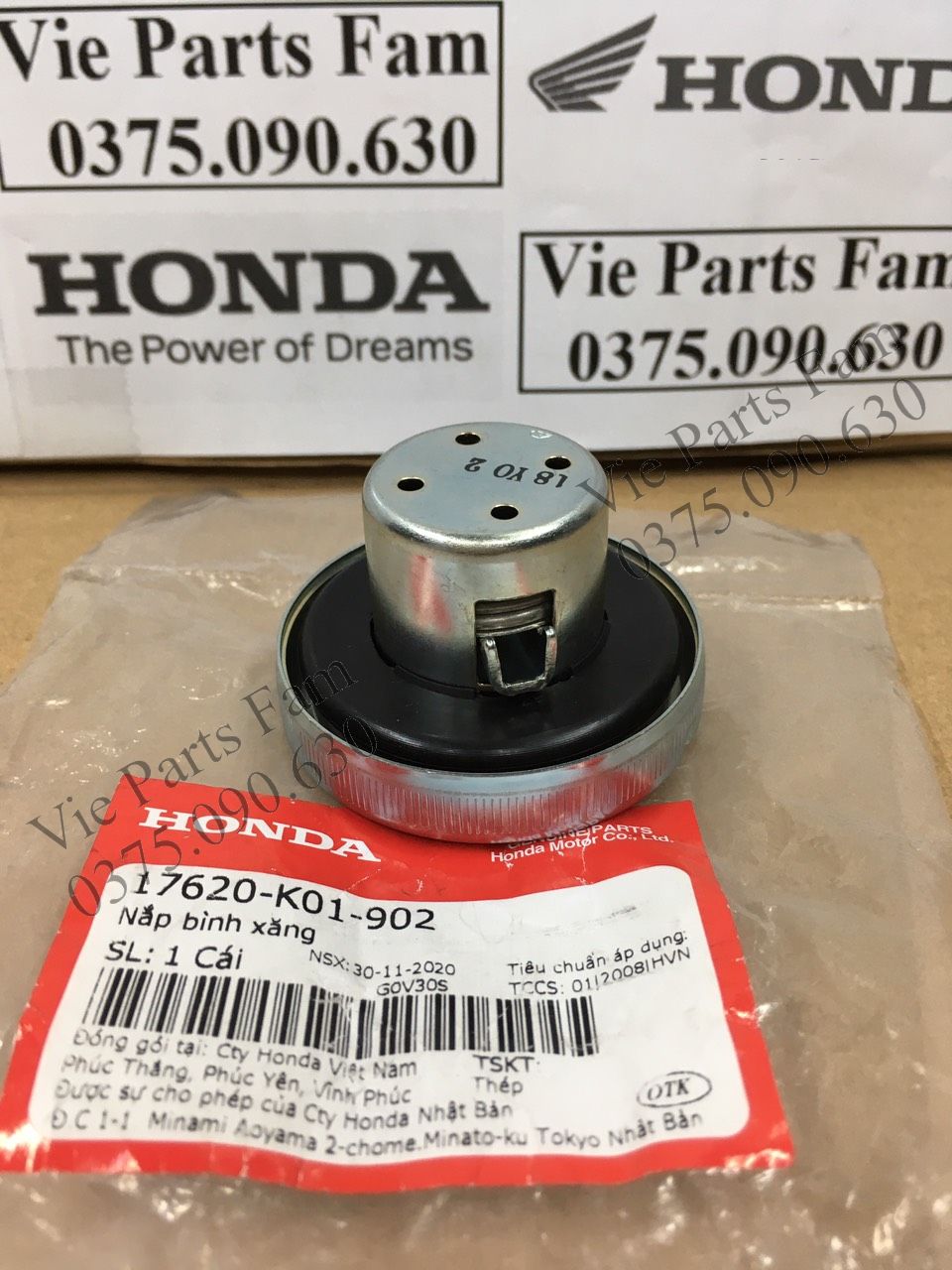 Nắp bình xăng SH 2012-2019 (SH Việt 125 và 150 dùng chung), hàng din Honda mới 100%